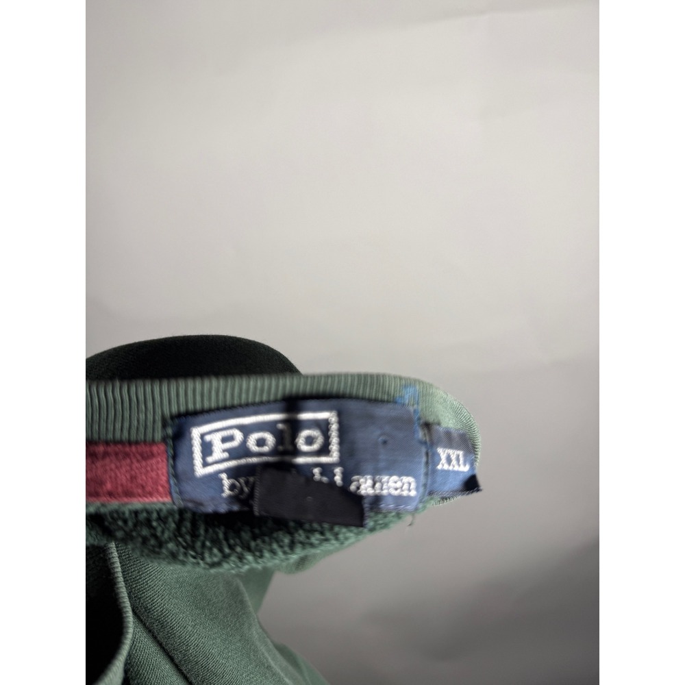 Polo Ralph Lauren Crewneck Sweatshirt Mens XXL Green Fleece Pullover Pony Logo - Picture 6 of 8